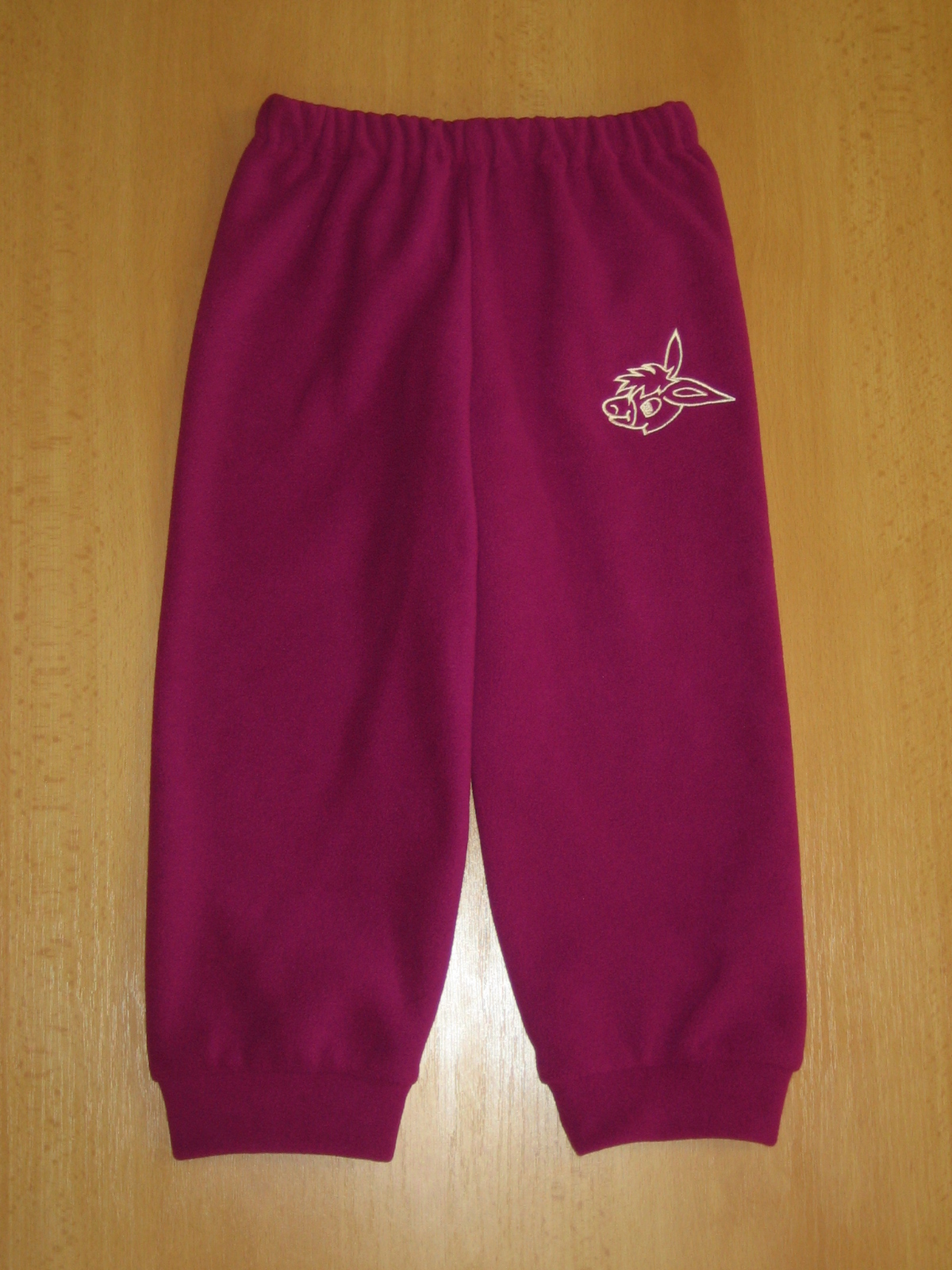 TEPLÁČKY DĚTSKÉ FLEECE S VÝŠIVKOU vel.90 , 100