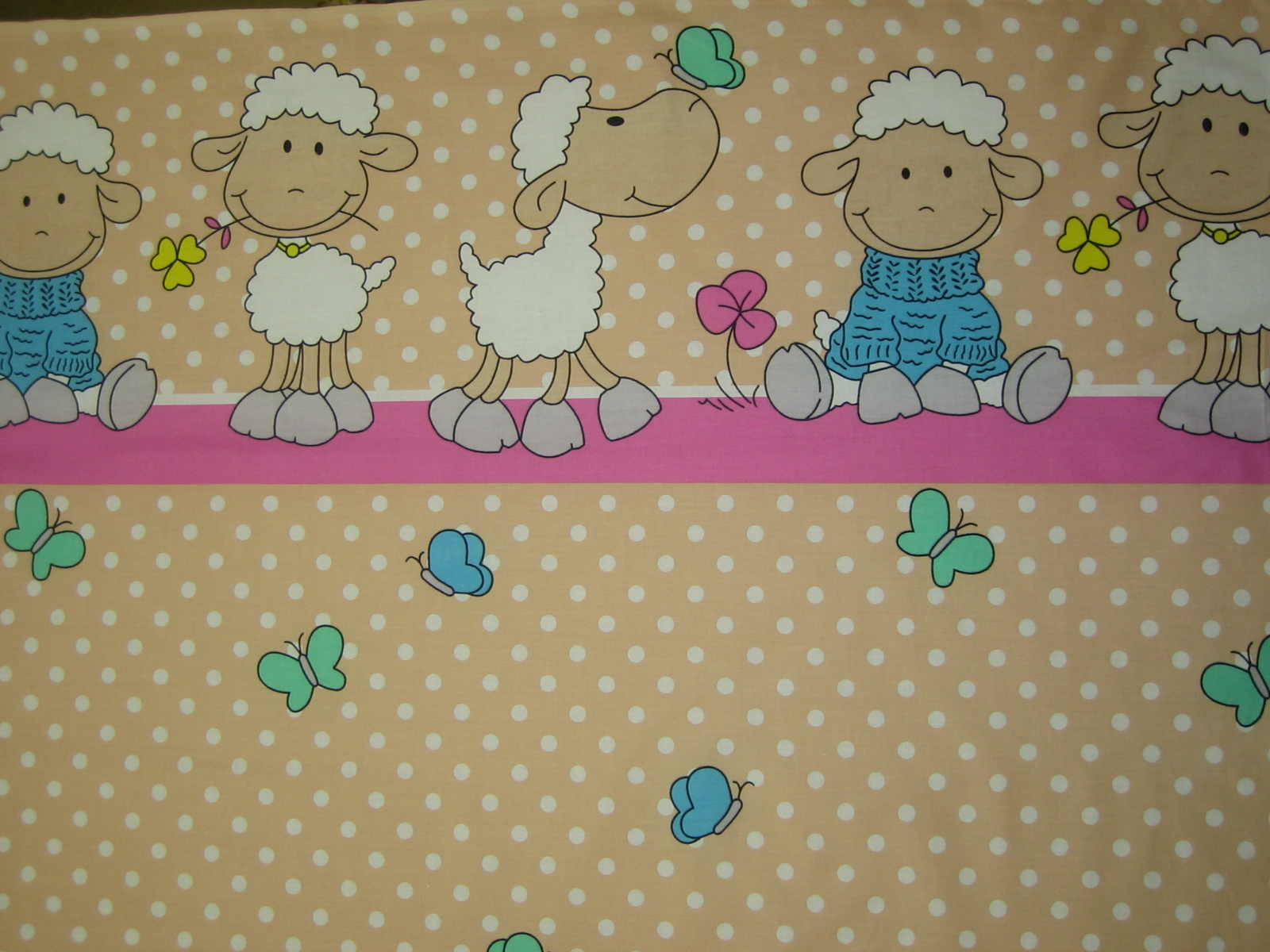 Povlečení do postýlky růžovo béžová ovečky 90x140,40x60