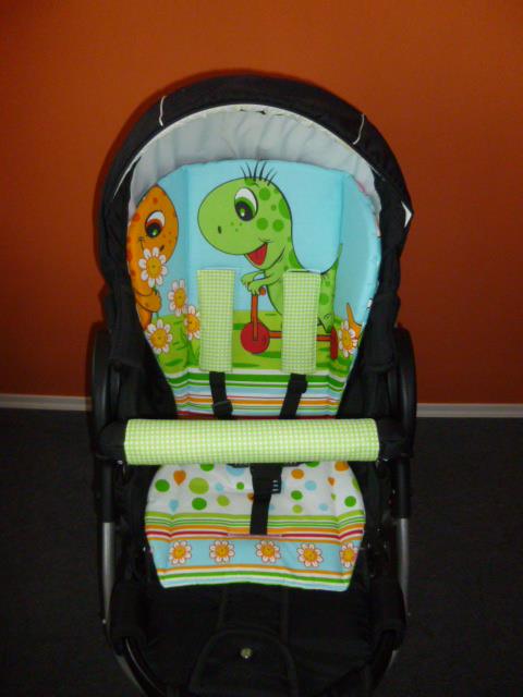 Potah na madlo kočárku k podložce s výšivkou