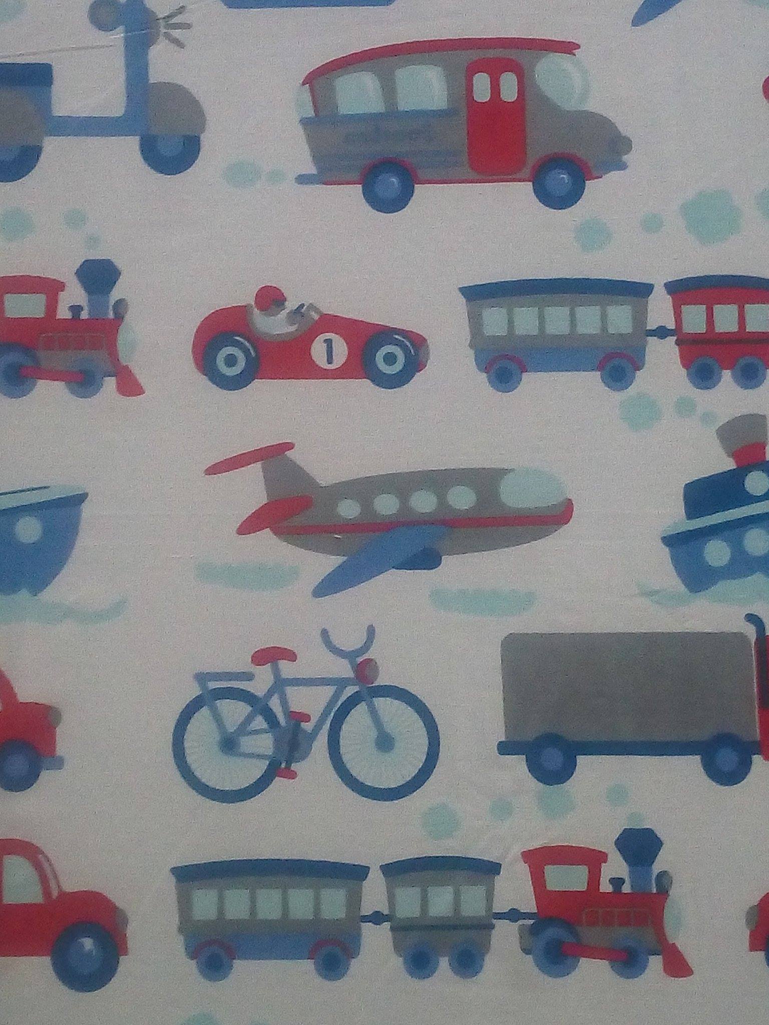 Povlečení do postýlky smetanová Doprava 90x140,40x60
