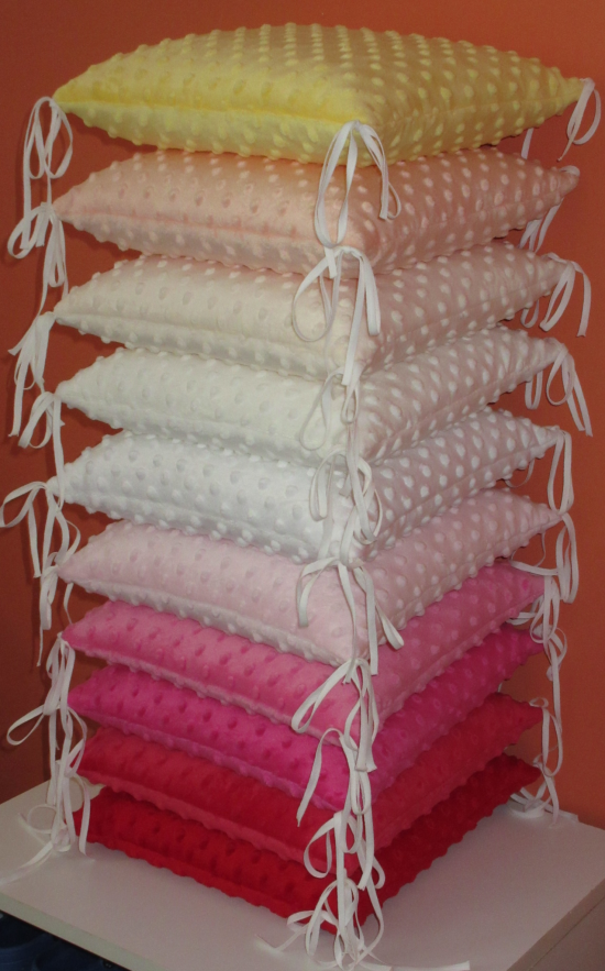 Polštářkový mantinel MINKY 1 ks polštářek  35x35 cm