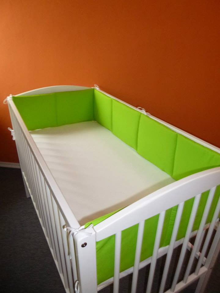 Mantinel kolem celé postýlky 60x120 cm 4 díly, výška 30 cm -  výběr látky ze vzorníku 