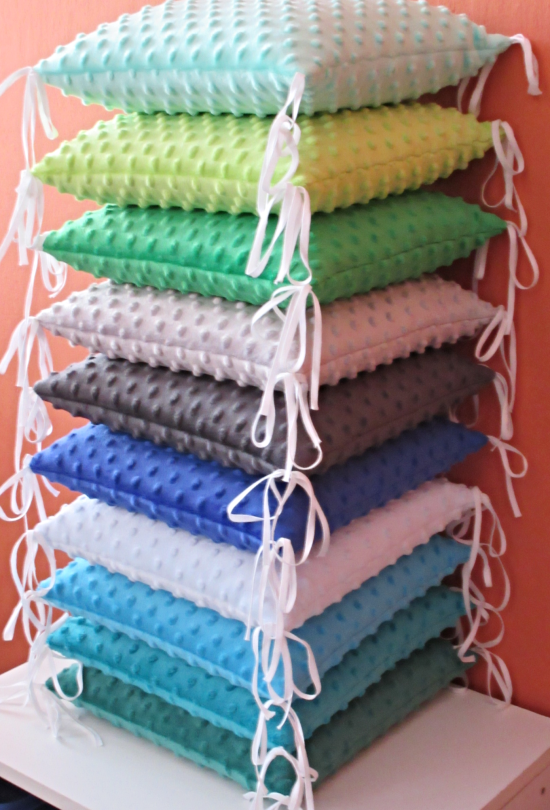 Polštářkový mantinel MINKY 30x30 cm 6 ks