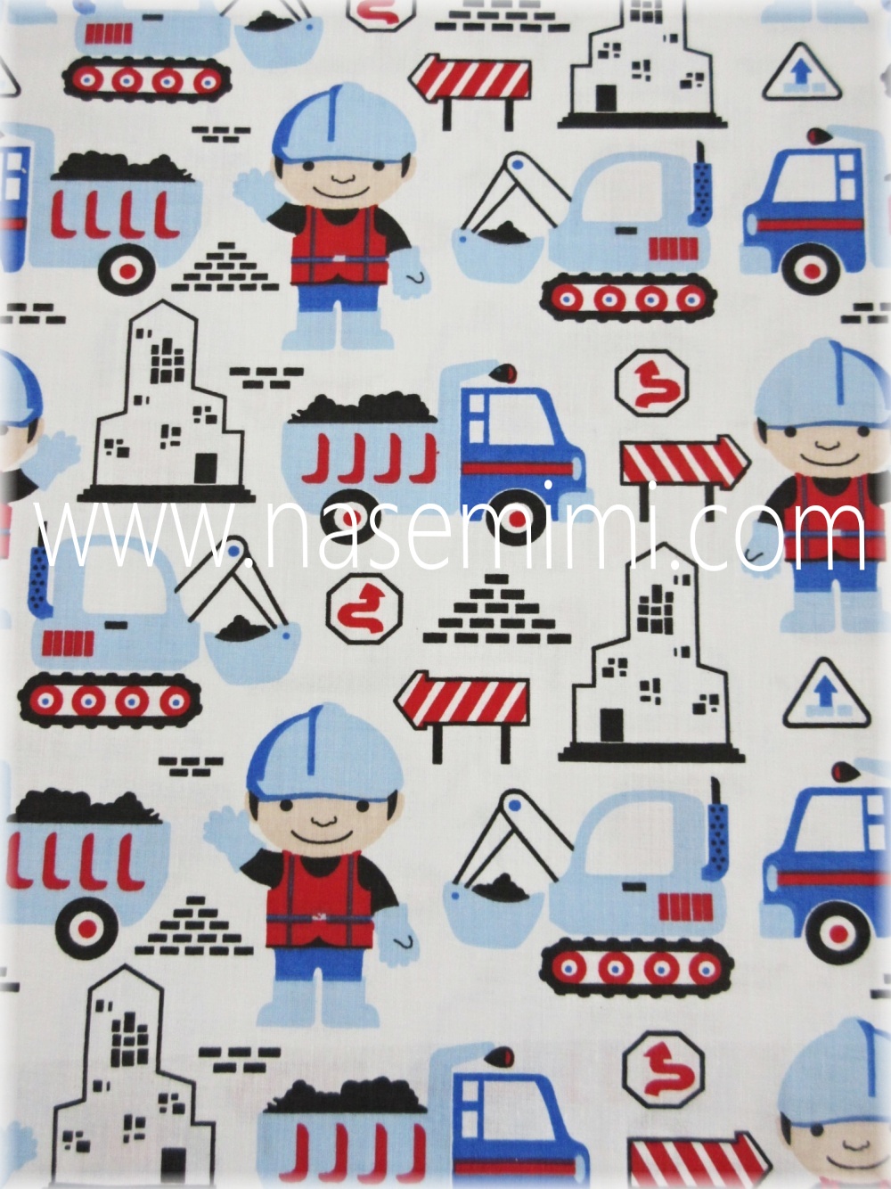 Povlečení do postýlky Igráček na stavbě modrá 90x130, 40x60 cm