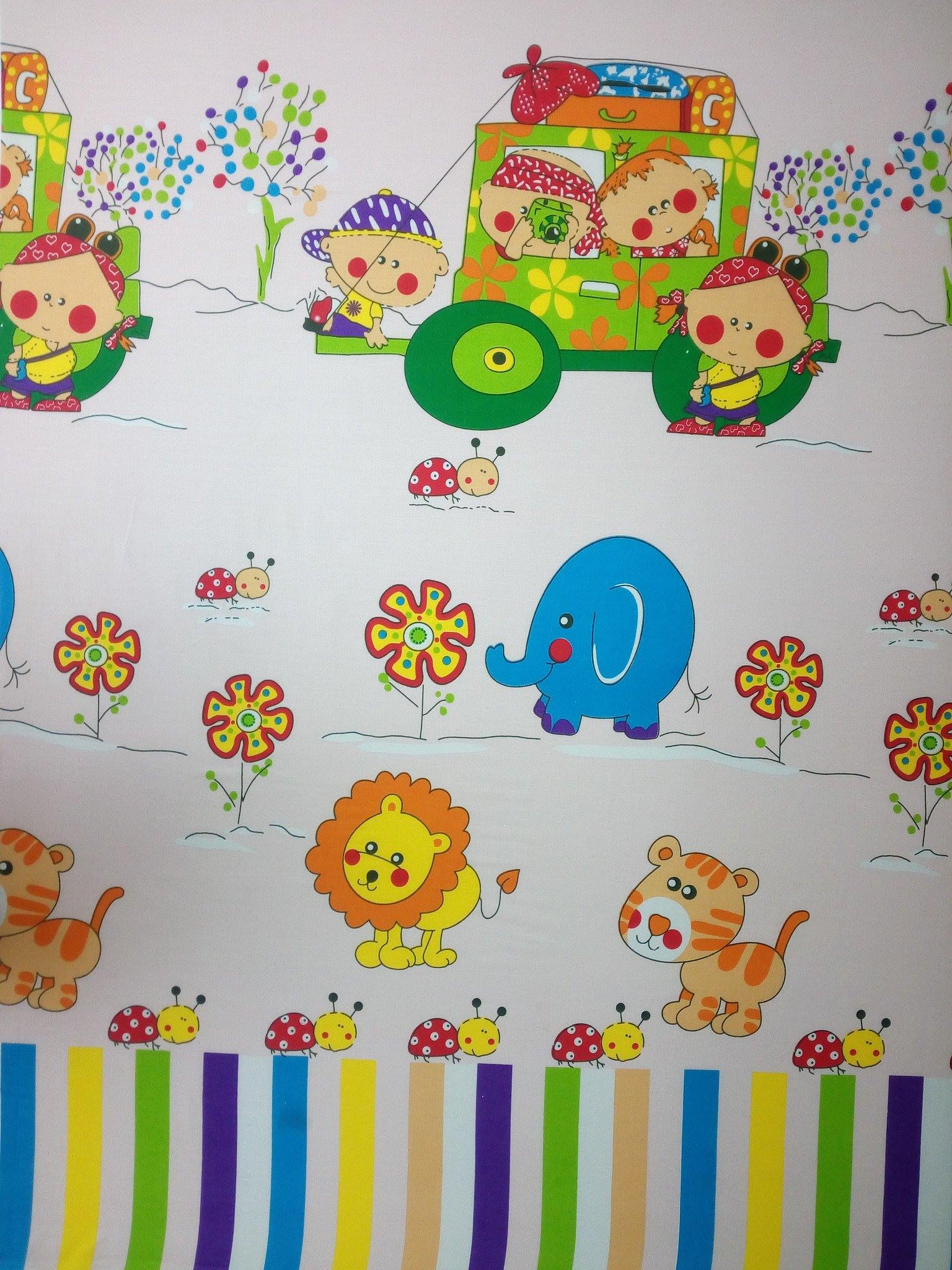 Povlečení do postýlky bledě růžová Safari 90x140,40x60