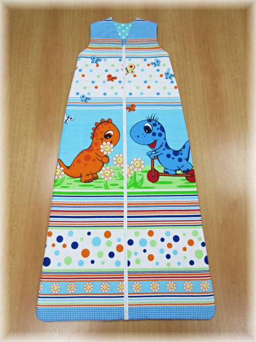 Dětský spací pytel zimní délka 130 cm Dinosauři