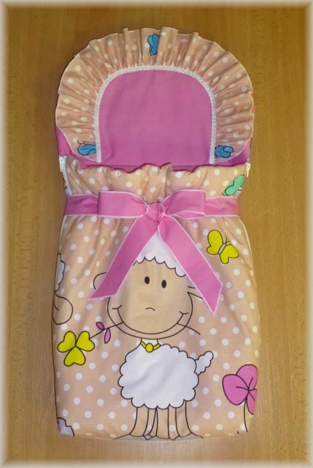 Zavinovačka na zip s volánem 38x70 cm Ovečka