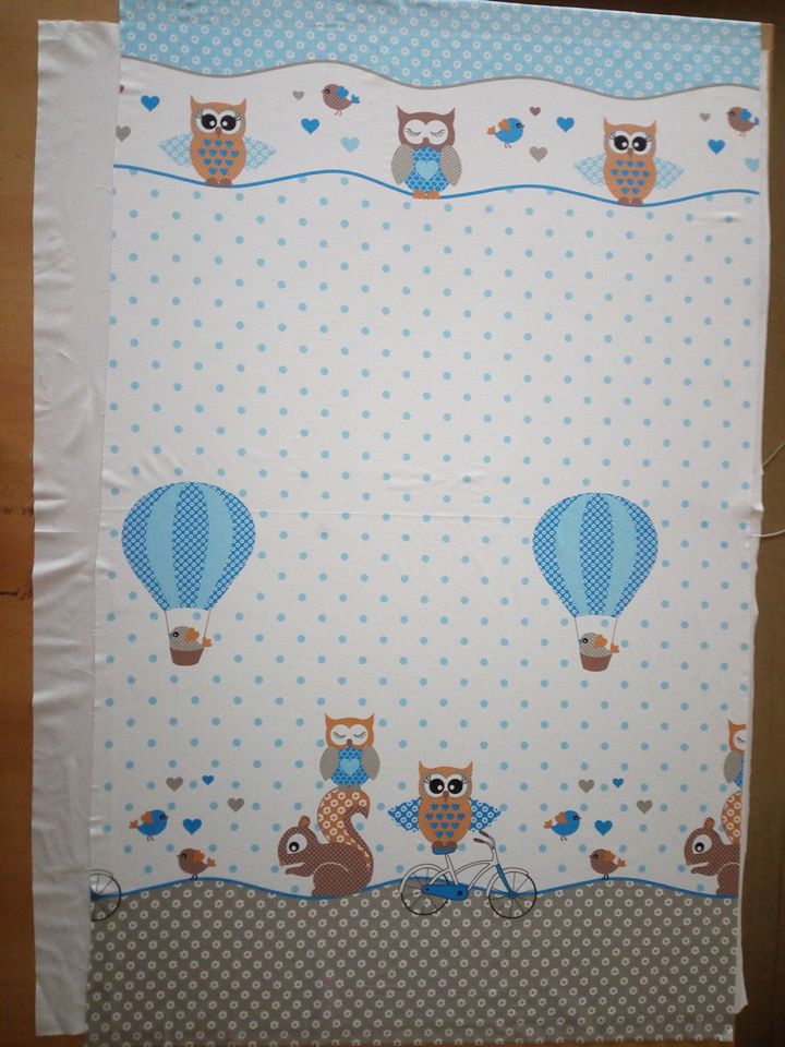 Povlečení do postýlky sova modrá 100x135,40x60