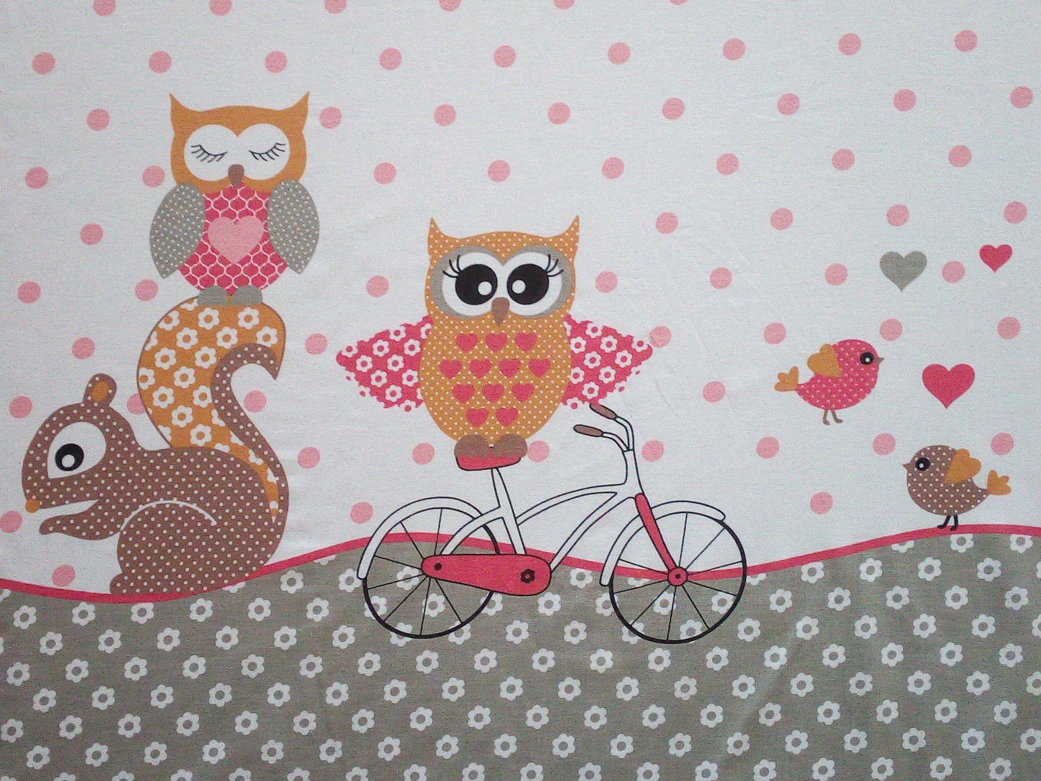 Povlečení do postýlky sova růžová 100x135,40x60