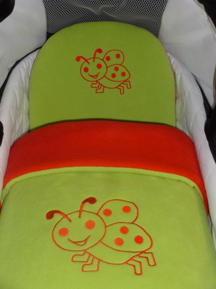 Plymo peřinky do kočárku fleece výšivka na obou stranách