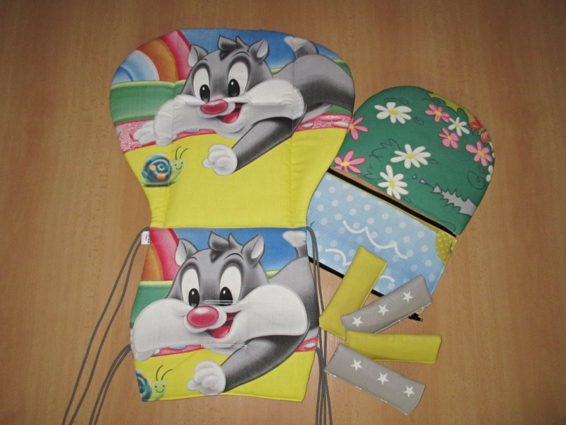 NAŠE MIMI Podložka do kočárku univerzální Disney / šedé hvězdičky