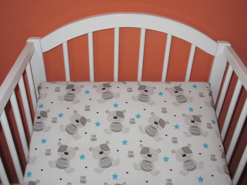 Povlečení do postýlky Teddy tyrkysová 90x130, 40x60