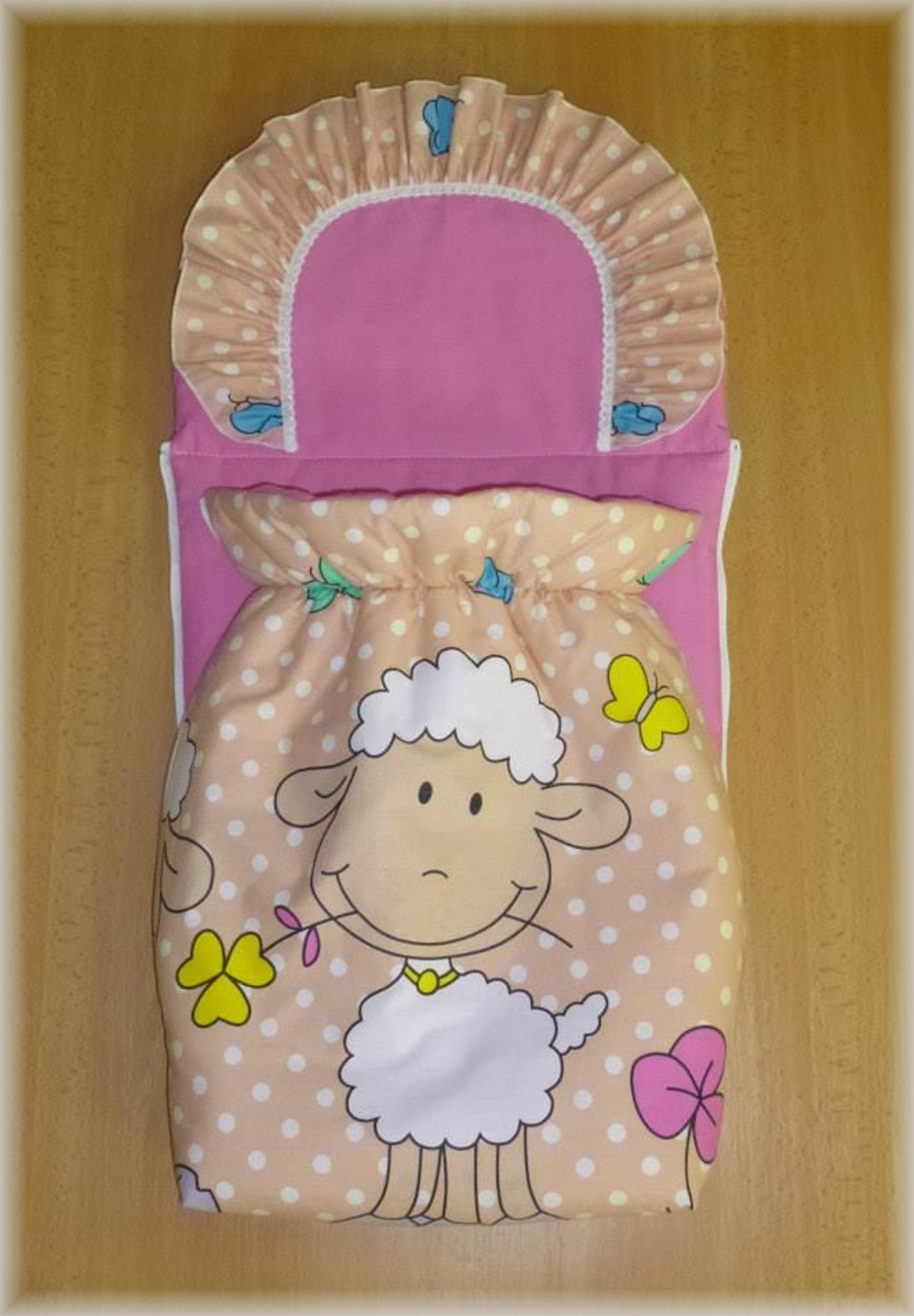 Zavinovačka na zip s volánem 38x70 cm Ovečka