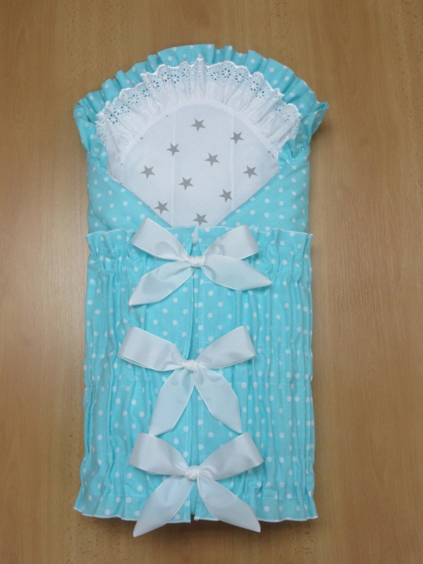 Zavinovačka klasická stahovací 2 kanýry s krajkou bavlna plátno potisk 80x80 cm