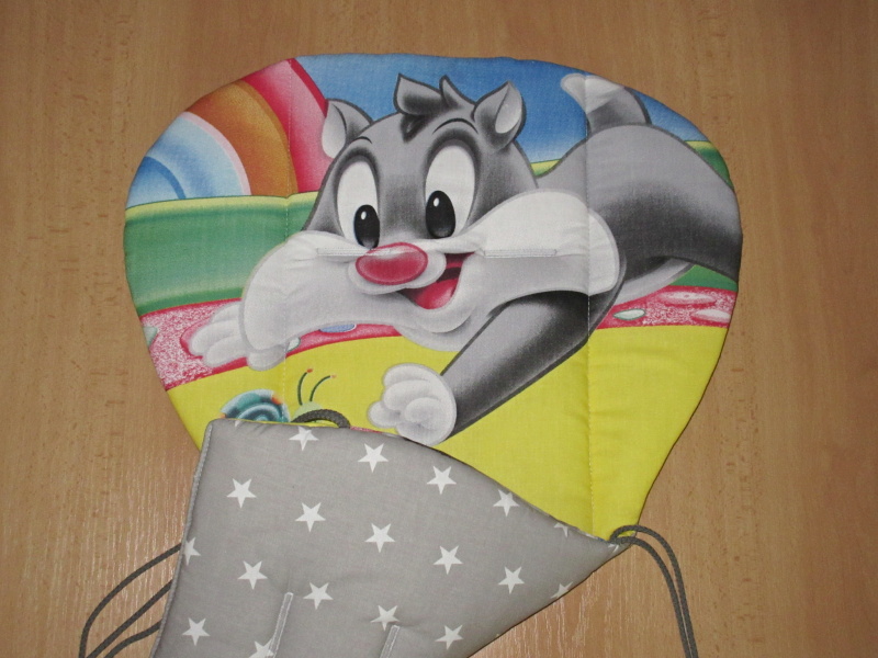 NAŠE MIMI Podložka do kočárku univerzální Disney / šedé hvězdičky