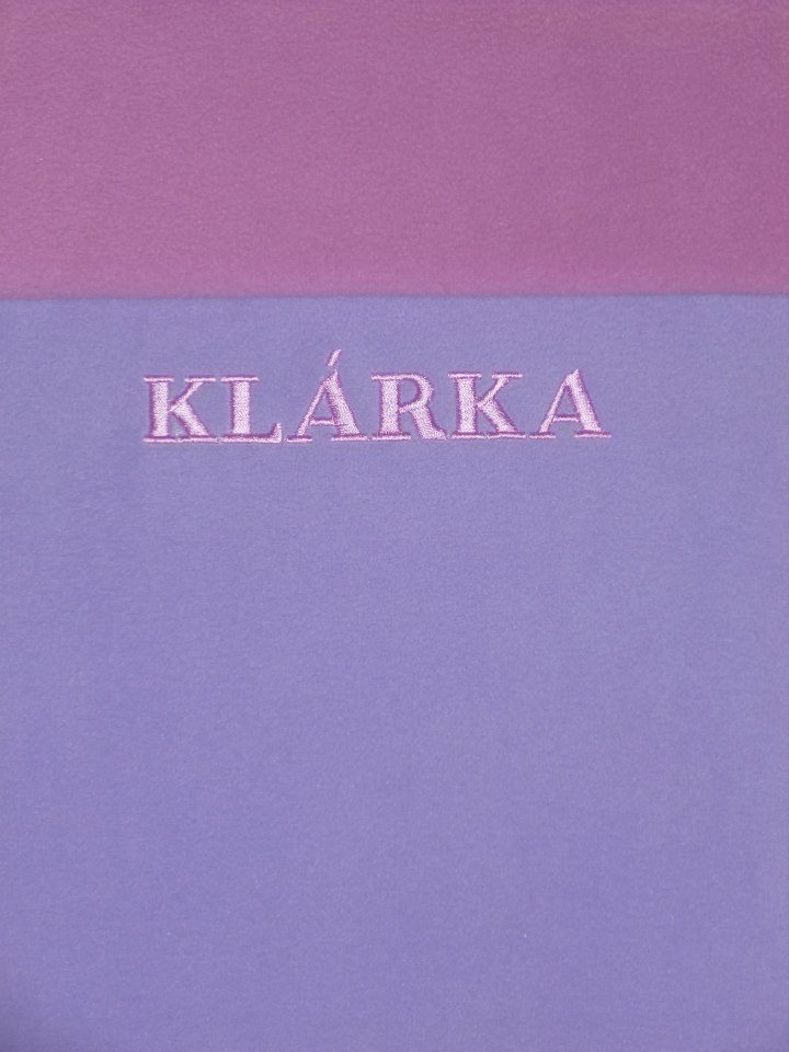 Deka fleece jednovrstvá 70x100 výšivka jméno 