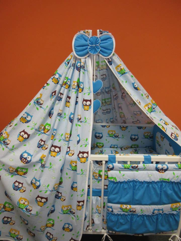Nebesa bavlna kolem celé postýlky 2