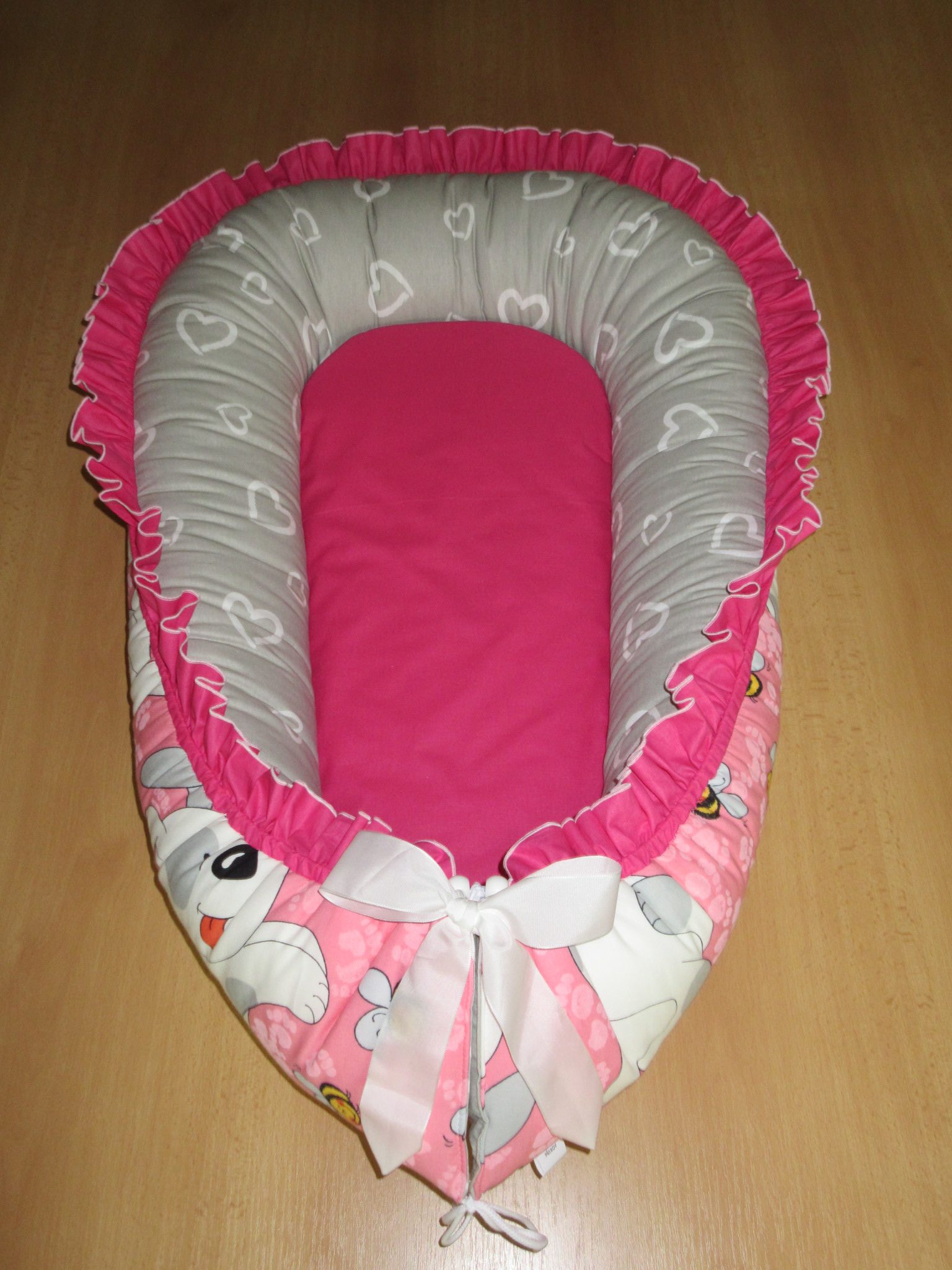 Oboustranná podložka hnízdečko střední 34x70  bavlna/plátno