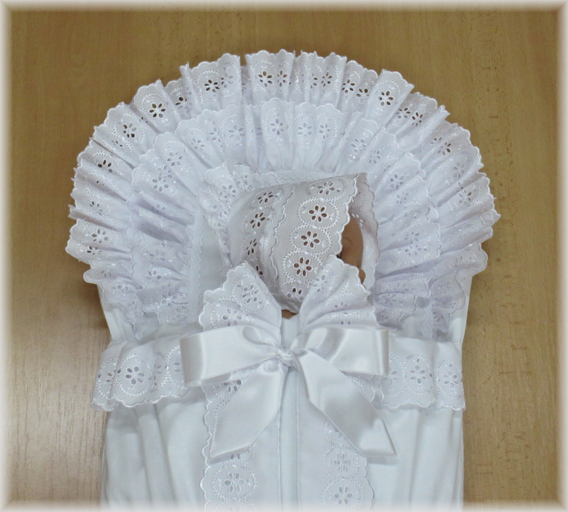 Dvoukanýrová zavinovačka s čepičkou krajka č. 8