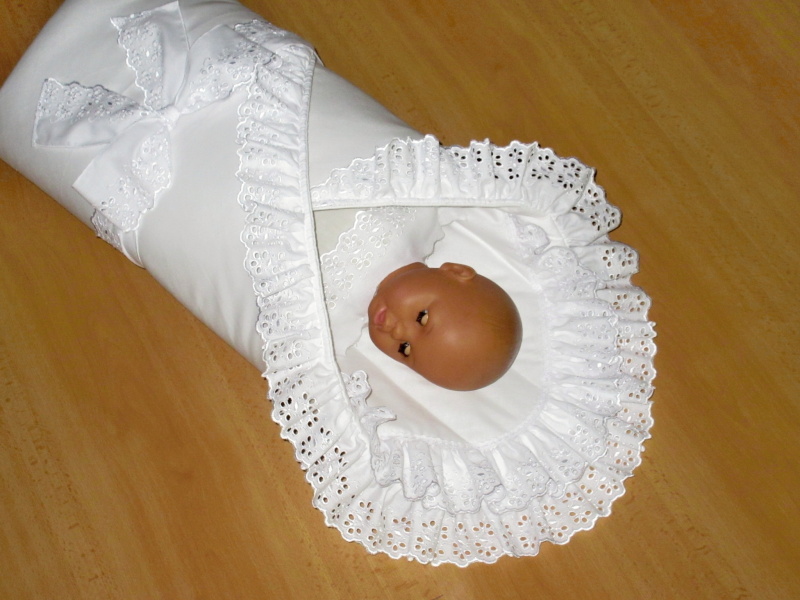 Retro rychlozavinovačka bavlna s krajkou 75x75 cm