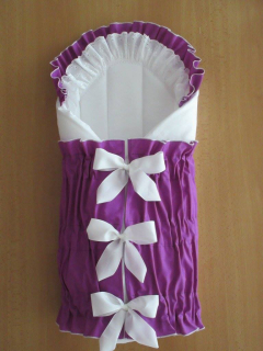 Zavinovačka klasická stahovací 2 kanýry s krajkou bavlna plátno potisk 80x80 cm